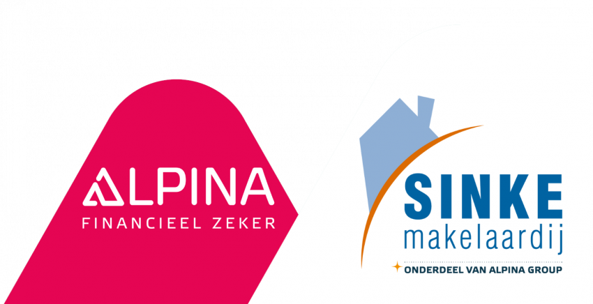 Alpina logo met roze berg